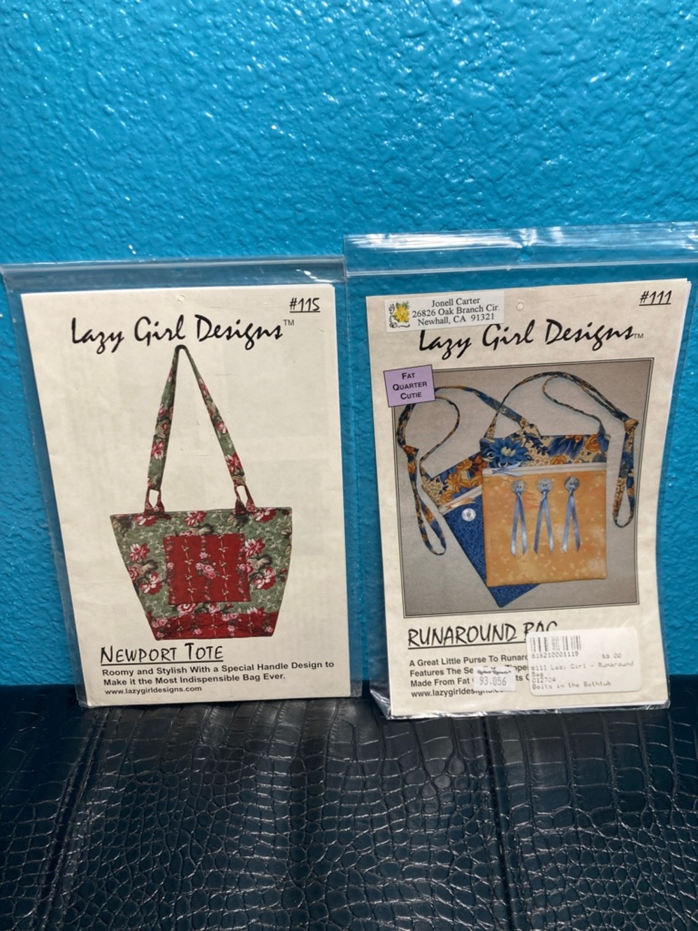 2 Lazy Girl‎ Designs Bag Patterns: Runaround Bag #111 and Newport Tote #115